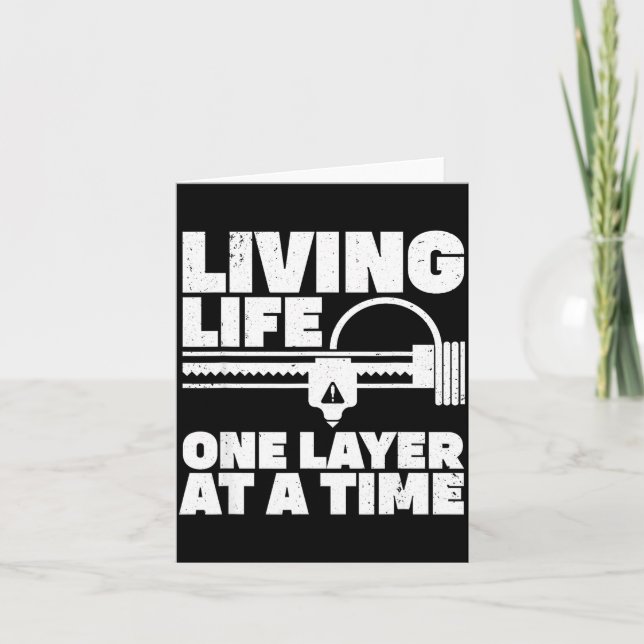 3d Printing Art For Men Women 3d Printer Lover 3d  Card (Front)