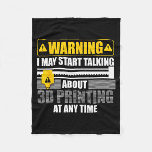 3d Printing Art For Men Women 3d Printer Lover 3d  Fleece Blanket