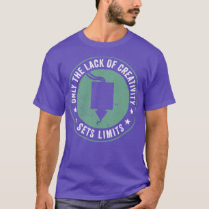 3D Printing Funny Print 3D lack of Creativity Sets T-Shirt