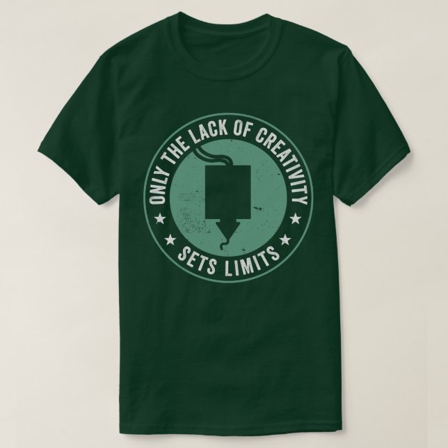 3D Printing Funny Print 3D lack of Creativity Sets T-Shirt (Design Front)