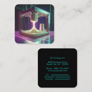 3D printing machine Square Business Card