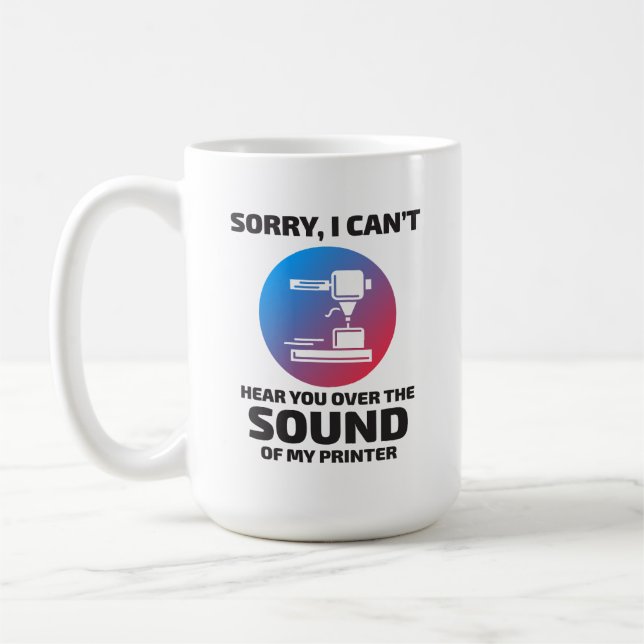 3d Printing Print Printer Operator Funny Coffee Mug (Left)