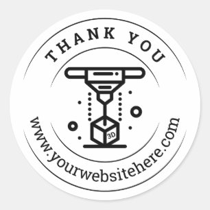 3D Printing Small Business Thank You Sticker