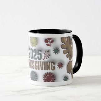 3D Puffy 2025 Thanksgiving Mug Art