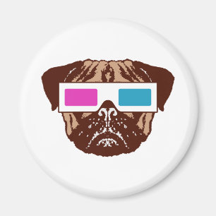3D Pug Magnet