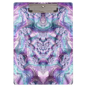 3D! ~ Purple Pink Aqua fractal original ~ 3D ~ Clipboard