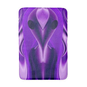 3D Purple Rainbow Dreams , Alien Bath Mat
