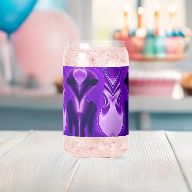 3D Purple Rainbow Dreams , Alien Can Glass (Insitu (Baby Shower))