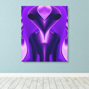 3D Purple Rainbow Dreams , Alien Canvas Print