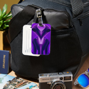 3D Purple Rainbow Dreams , Alien Luggage Tag