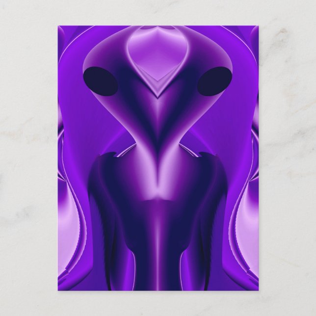3D Purple Rainbow Dreams , Alien Postcard (Front)