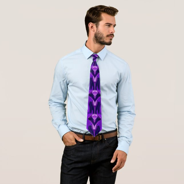 3D Purple Rainbow Dreams , Alien Tie (In Situ)