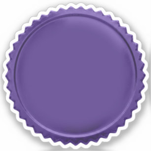 3D Purple Seal Foil Starburst Award Medal