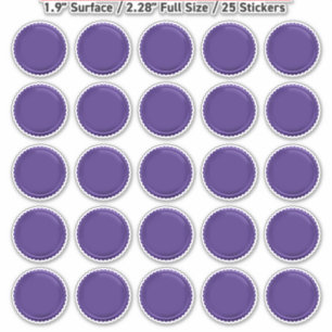 3D Purple Seal Foil Starburst Award Medal x25