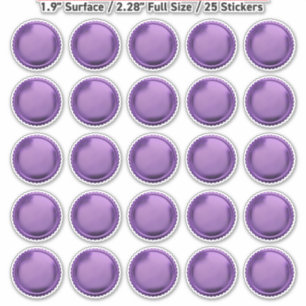 3D Purple Seal Foil Starburst Award Medal x25
