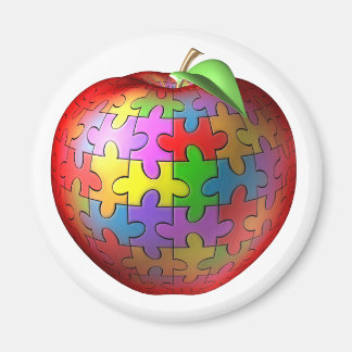 3D Puzzle Apple Magnet