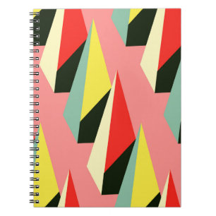 3D Pyramids: Retro Geometric Vintage. Notebook