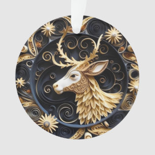 3d Quilling Effect Reindeer Ornament