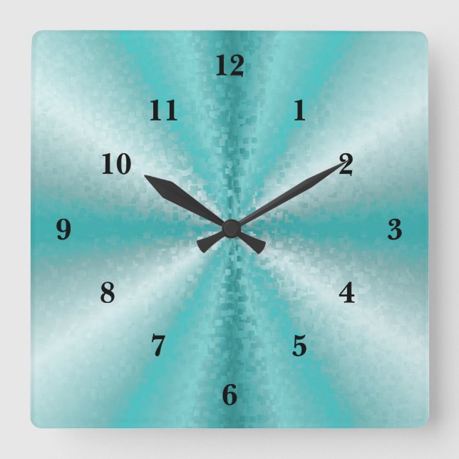 3D Rainbow art Square Wall Clock (Front)