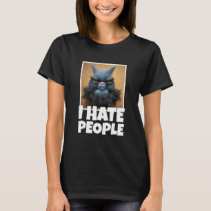 3d Realistic Cat Grouches For Coffee I Hate People T-Shirt