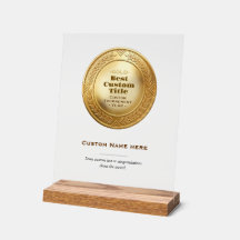 3D Realistic Gold Medal Custom Editable Award