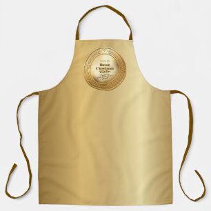 3D Realistic Gold Medal Custom Editable Award Apron
