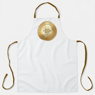 3D Realistic Gold Medal Custom Editable Award Apron