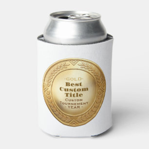 3D Realistic Gold Medal Custom Editable Award Can Cooler