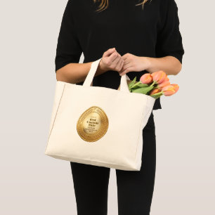 3D Realistic Gold Medal Custom Editable Award Mini Tote Bag