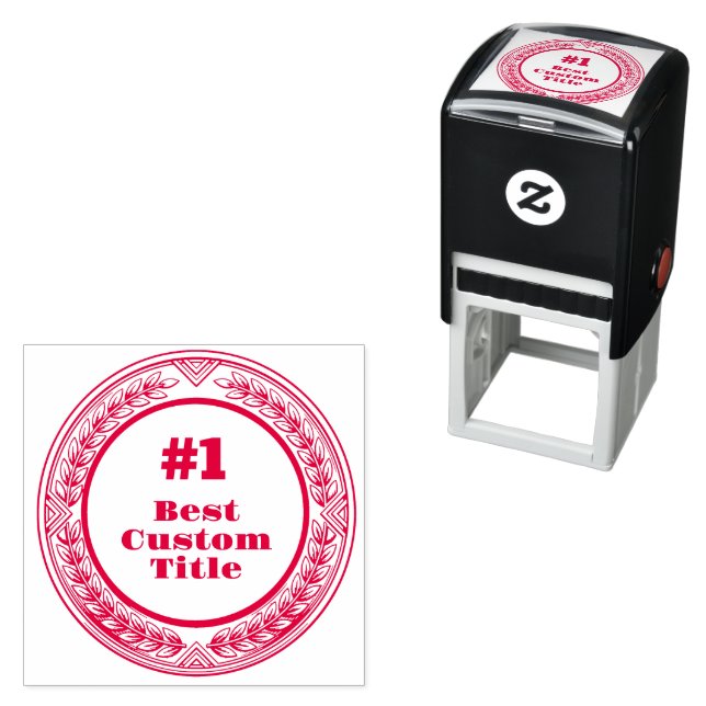 3D Realistic Gold Medal Custom Editable Award Self-inking Stamp (In Situ)