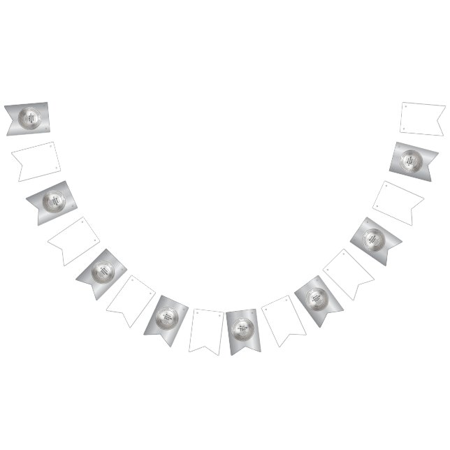 3D Realistic Silver Medal Custom Editable Award Bunting (All)