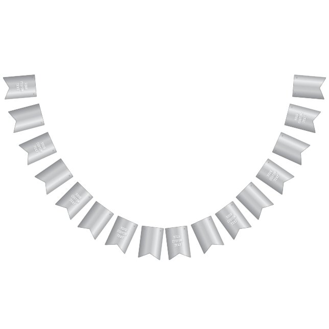 3D Realistic Silver Medal Custom Editable Award Bunting (All)