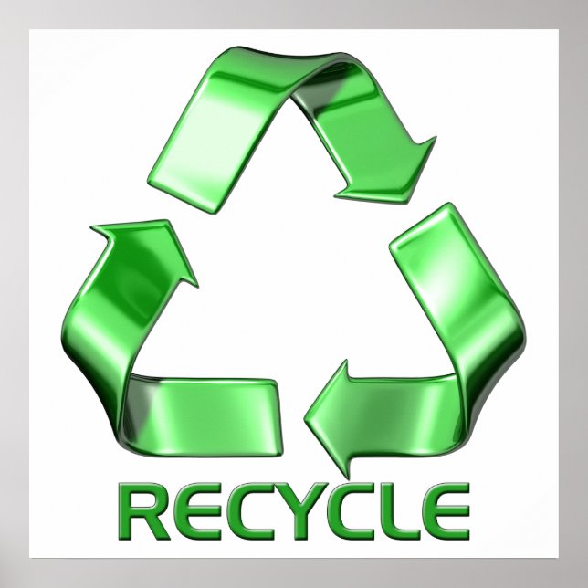 3d Recycle Graphic Poster (Front)
