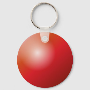 3D Red Ball Keychain