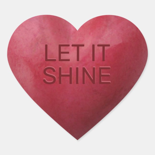 3D Red Candy Heart Message Saying Gift Stickers (Front)