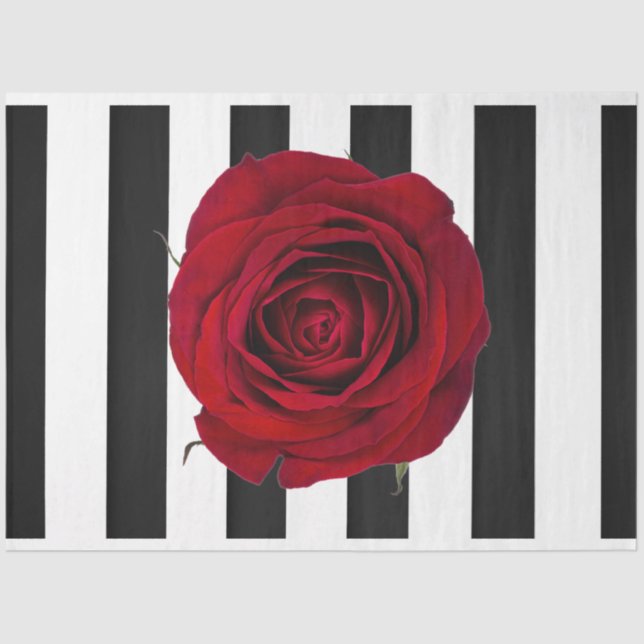 3D Red Rose Decoupage Tissue Paper (Front)