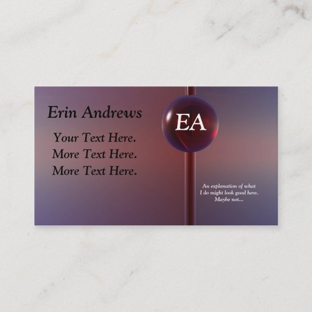 3D Red Ruby Business Card (Front)
