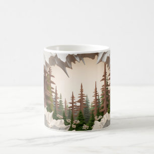 3D Redwood Forest  Coffee Mug