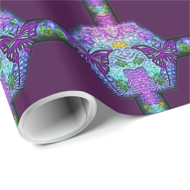 3D Reflective Grid 1 Wrapping Paper (Roll Corner)
