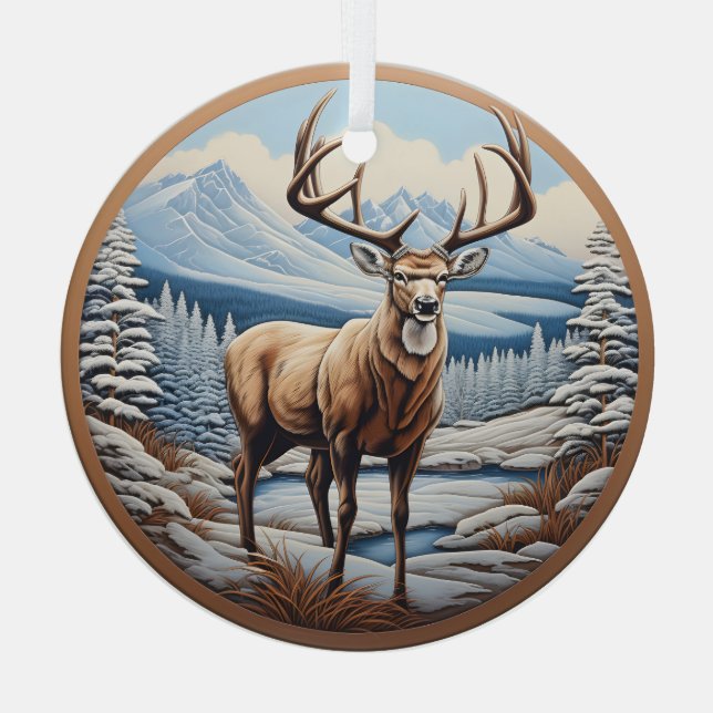 3D Reindeer Christmas Ornaments (Back)