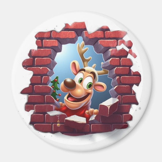 3D Reindeer  Magnet (Front)