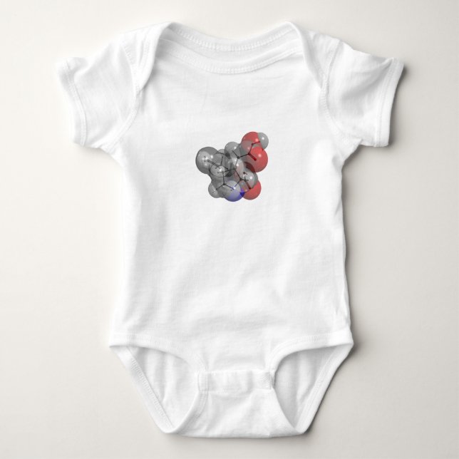 3D rendered Kainic acid molecule T-shirt (Front)