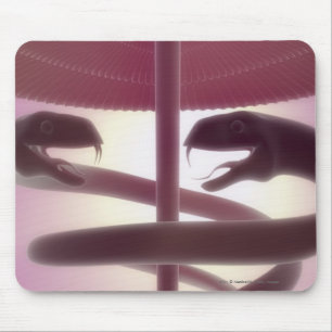 3d rendered medical caduceus mouse mat