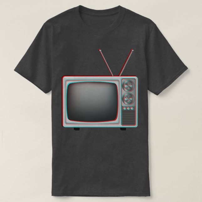 3D Retro Television T-Shirt (Design Front)