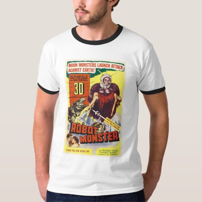 3D ROBOT MOON MONSTER Sci Fi Shirt (Front)