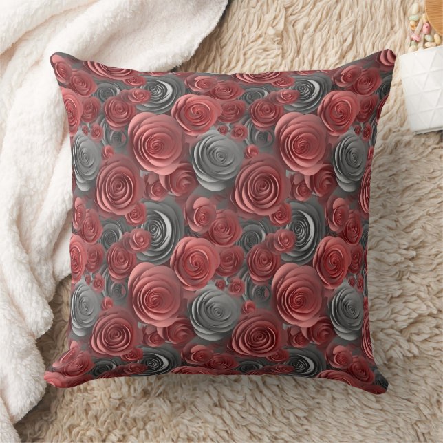 3d roses pattern cushion (Blanket)