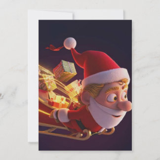 3D Santa Claus Christmas Greeting Card – Festive H