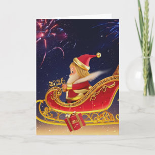 3D Santa Claus Christmas Greeting Card – Festive H