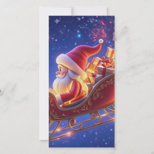 3D Santa Claus Christmas Greeting Card – Festive H