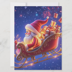 3D Santa Claus Christmas Greeting Card – Festive H